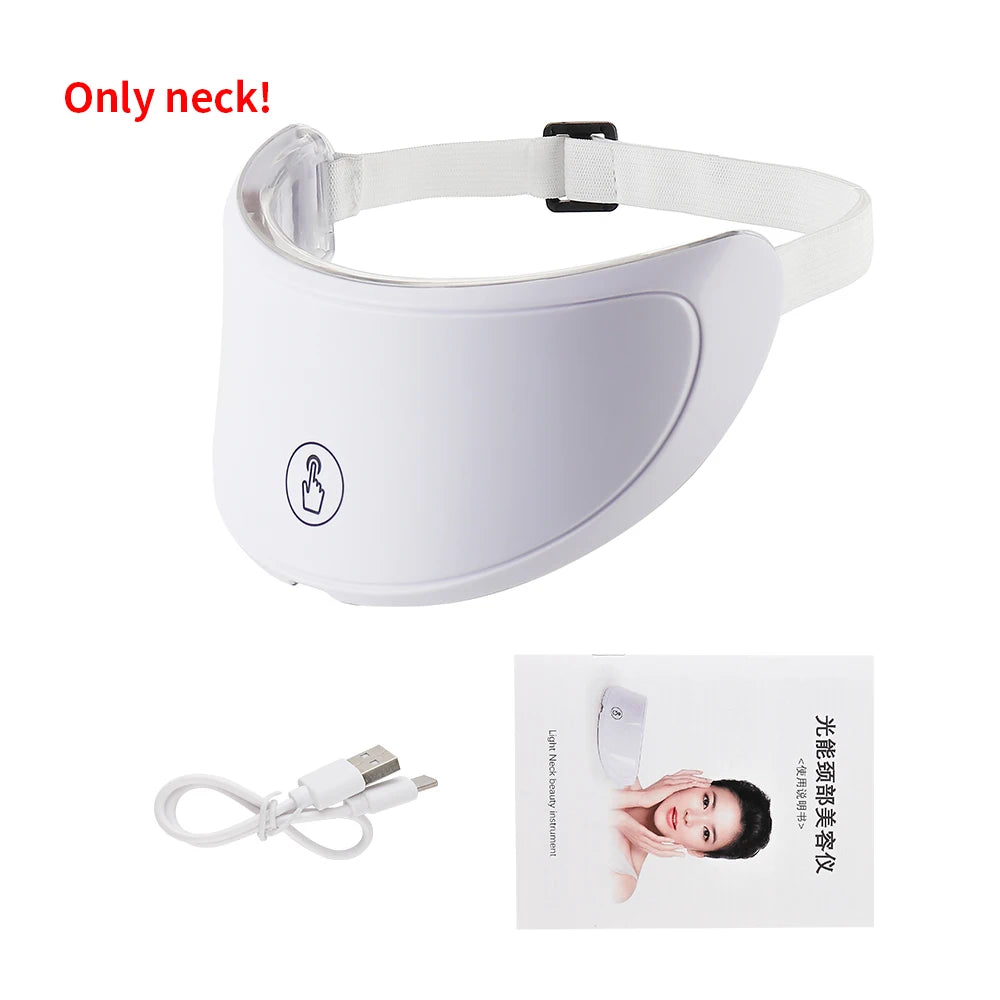 Nuvio™ Wireless 7 Colors LED Face Beauty Machine Photon Facial Neck Skin Tighten Rejuvenation Facial Neck Mask Nuvio Mall