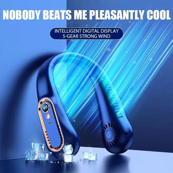 Neck Fan USB Portable Neck Fan Rechargeable Portable Cooler Neckband Bladeless~ Nuvio Mall