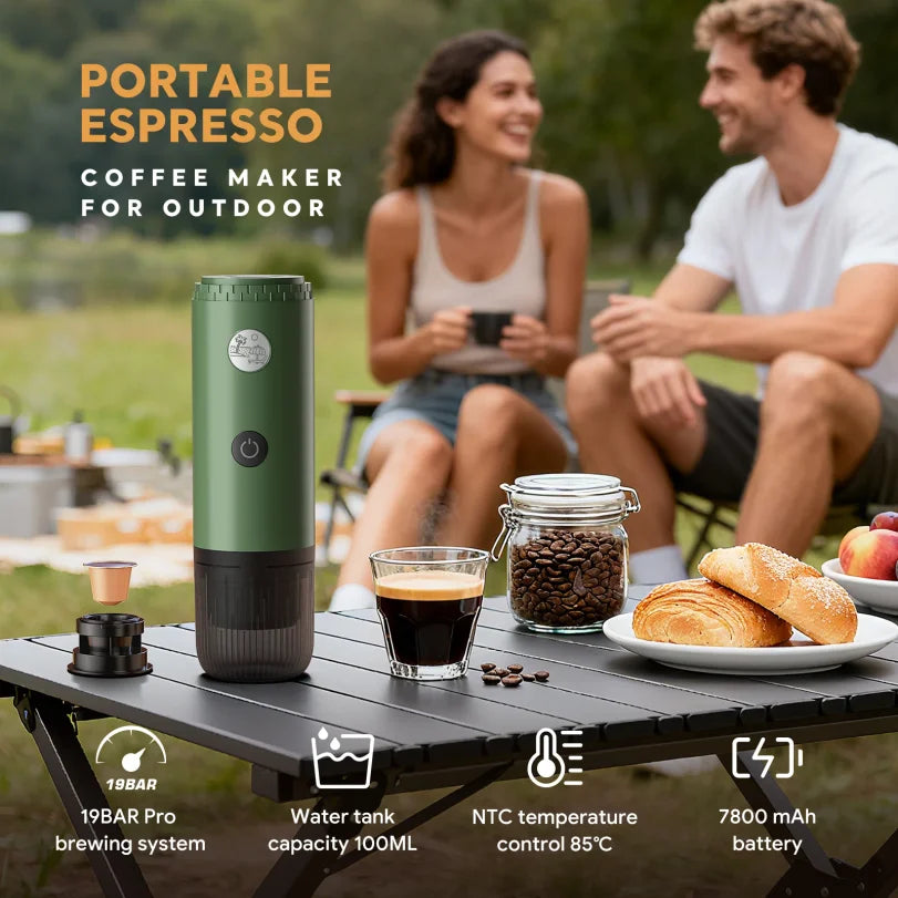 Portable Espresso Machine 3-in-1 Travel Coffee Maker for Camping Hiking Office Self-Heating with USB-C 2026new Nuvio Mall