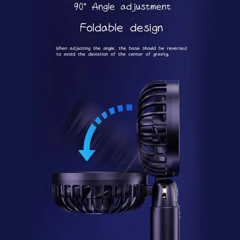 Portable Hand-held Fan Mini Folding Desk Fan Cooler Cooling USB Rechargeable Nuvio Mall
