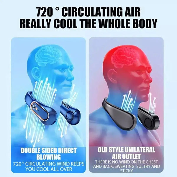 Neck Fan USB Portable Neck Fan Rechargeable Portable Cooler Neckband Bladeless~ Nuvio Mall