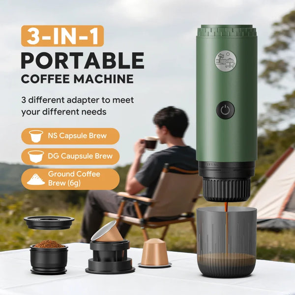 Portable Espresso Machine 3-in-1 Travel Coffee Maker for Camping Hiking Office Self-Heating with USB-C 2026new Nuvio Mall