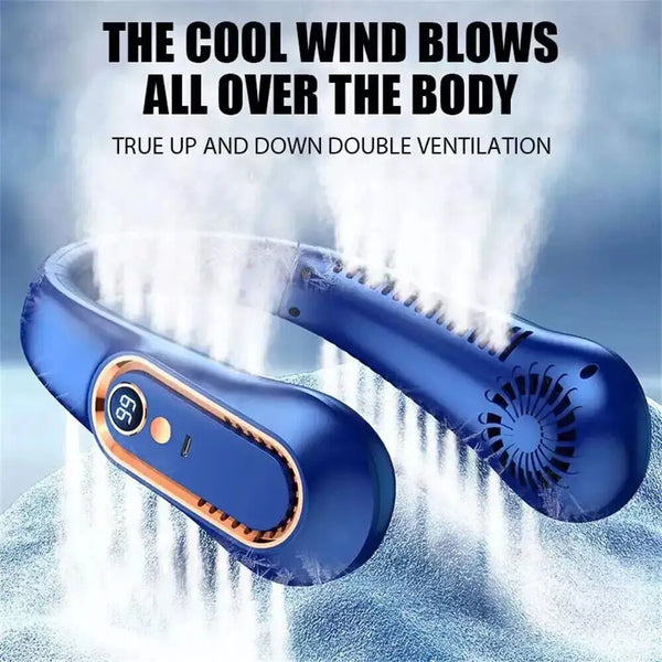Neck Fan USB Portable Neck Fan Rechargeable Portable Cooler Neckband Bladeless~ Nuvio Mall