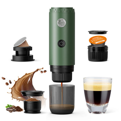 Portable Espresso Machine 3-in-1 Travel Coffee Maker for Camping Hiking Office Self-Heating with USB-C 2026new Nuvio Mall