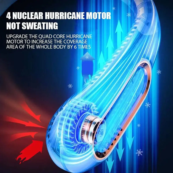 Neck Fan USB Portable Neck Fan Rechargeable Portable Cooler Neckband Bladeless~ Nuvio Mall