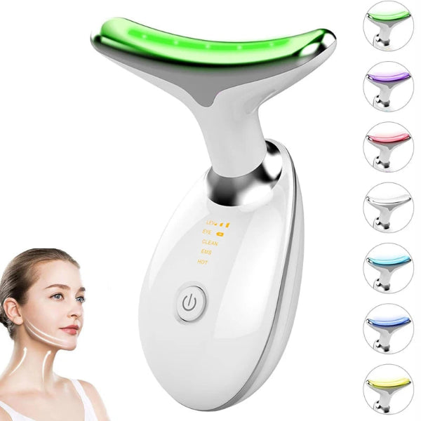 7 in 1 Facial Neck Beauty Device Skin Rejuvenation Face Massage Wrinkle Removal Anti Aging Deplux Lifting Neck Tightening Device Nuvio Mall