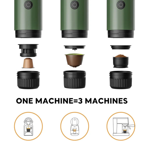 Portable Espresso Machine 3-in-1 Travel Coffee Maker for Camping Hiking Office Self-Heating with USB-C 2026new Nuvio Mall