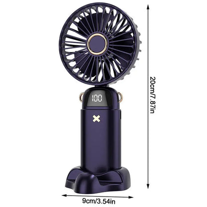 Portable Hand-held Fan Mini Folding Desk Fan Cooler Cooling USB Rechargeable Nuvio Mall