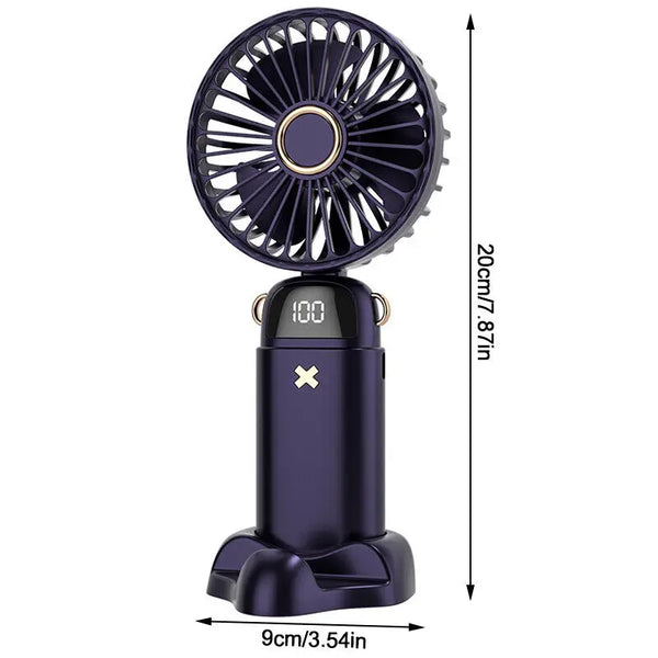 Portable Hand-held Fan Mini Folding Desk Fan Cooler Cooling USB Rechargeable Nuvio Mall