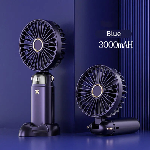 Portable Hand-held Fan Mini Folding Desk Fan Cooler Cooling USB Rechargeable Nuvio Mall