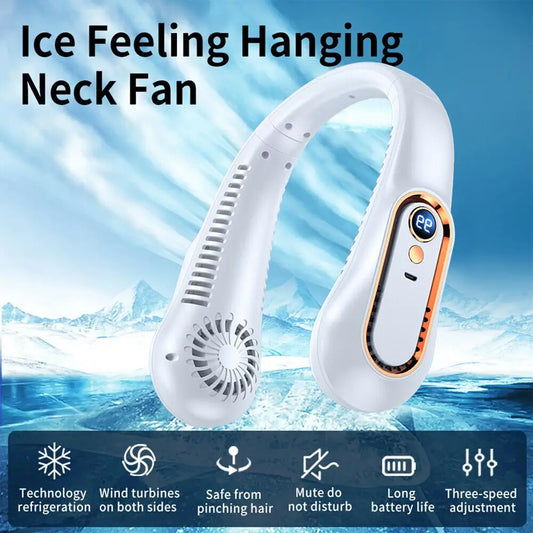 Neck Fan USB Portable Neck Fan Rechargeable Portable Cooler Neckband Bladeless~ Nuvio Mall