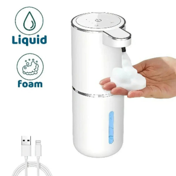 Automatic Liquid/Foma Soap Dispenser, Touchless Electric Dispenser, USB Rechargeable with Infrared Sensor for