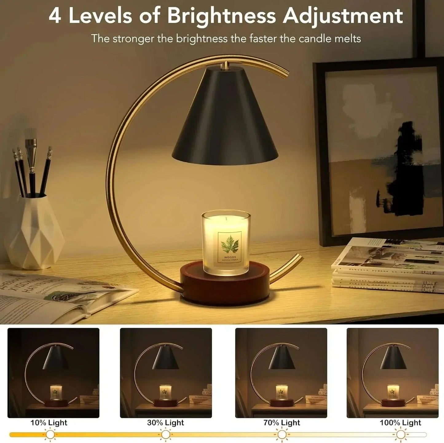 Dimmable Candle Warmer Lamp – Efficient, Flame - Free Fragrance - Nuvio Mall