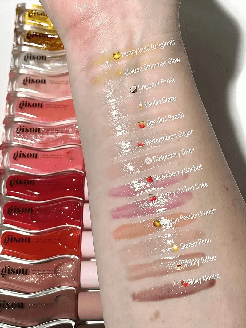 Gisou New Colors Full Range Of Long - lasting Moisturizing Raspberry Swirl Lip Oils Lip Gloss Care Lip Plumping Exfoliating Gloss - Nuvio Mall