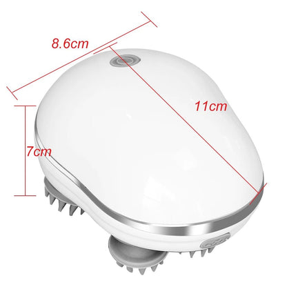 Infrared Smart Scalp Massager Wireless 4 Kneading Massage Heads Body Massager for Hair Growth Stress Kneading Vibration