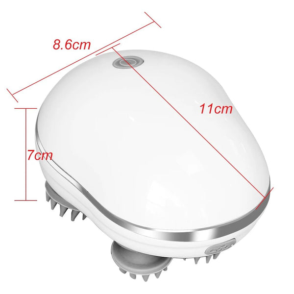 Infrared Smart Scalp Massager Wireless 4 Kneading Massage Heads Body Massager for Hair Growth Stress Kneading Vibration